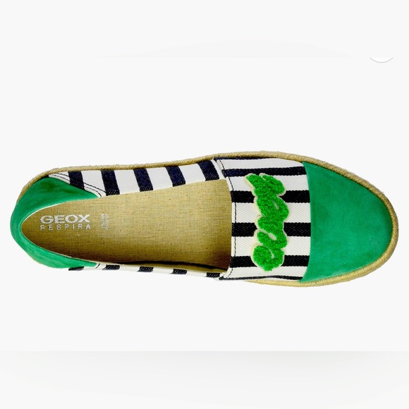 ⚡️NEW⚡️ GEOX Stripped Suede and Canvas Espadrilles - Picture 2 of 6